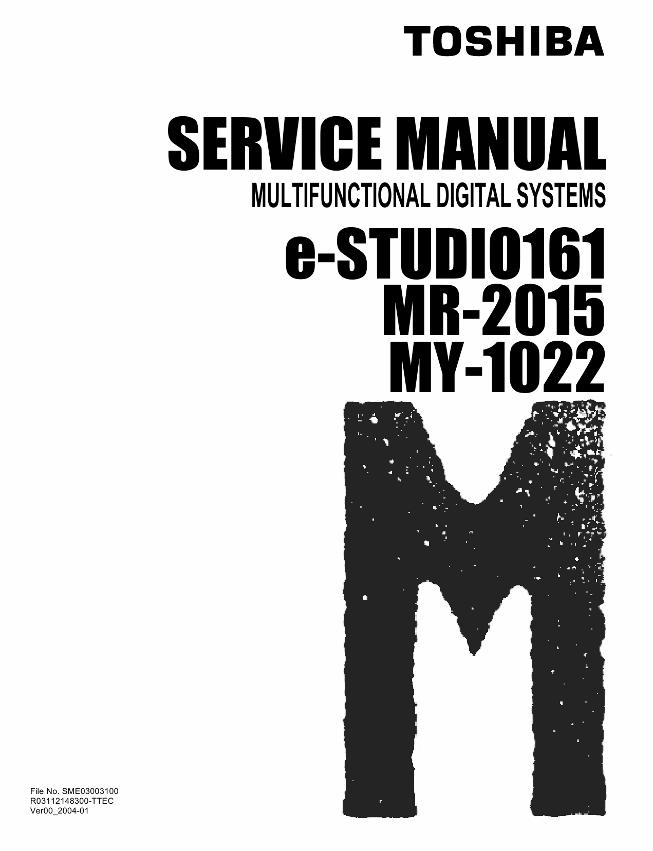 TOSHIBA e-STUDIO 161 MR2015 MY1022 Service Manual-1